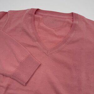 NWT WoolX Francesca 100% Merino Wool V-Neck Sweater Women’s M Blush Pullover